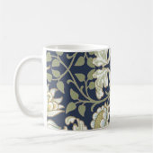  Floral Patroon op blauw Koffiemok (Links)