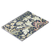  Floral Patroon op blauw Notitieboek (Linkerzijde)