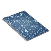 Floral patroon op denim notitieboek (Rechterzijde)