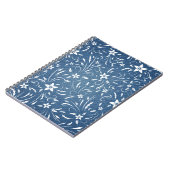 Floral patroon op denim notitieboek (Linkerzijde)