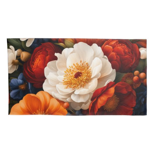 Floral Patroon Pair King Kussensloop (Achterkant-Rechts)