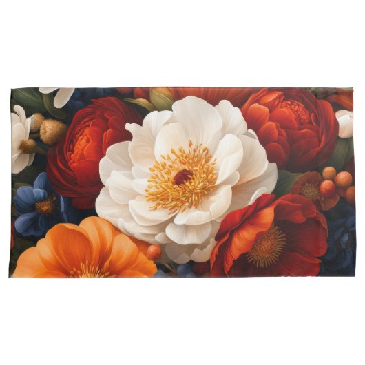 Floral Patroon Pair King Kussensloop (Voorkant-Rechts)