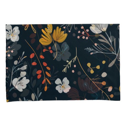 Floral Patroon Pair Standaard Kussensloop (Voorkant-Rechts)