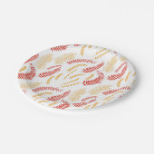 Floral patroon papieren bordje (Gekanteld)