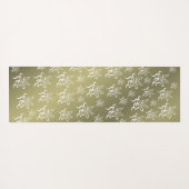 floral + patroon, poinsettia, tekening, wit, twee- yogamat (Achterkant (horizontaal))