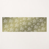 floral + patroon, poinsettia, tekening, wit, twee- yogamat (Voorkant (horizontaal))