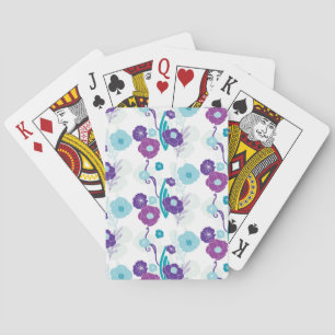 Floral patroon pokerkaarten