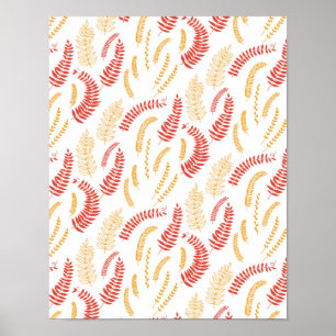 Floral patroon poster