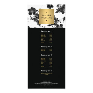 floral patroon reclamekaart