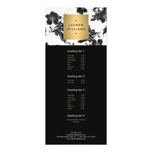  floral patroon reclamekaart (Voorkant)