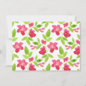 Floral Patroon rode Waterverf Bedankkaart (Achterkant)