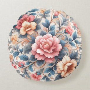 Floral patroon rond kussen