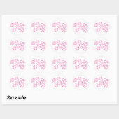 Floral patroon ronde sticker (Vel)