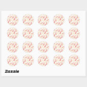 Floral patroon ronde sticker (Vel)