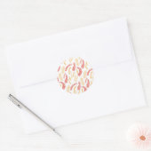 Floral patroon ronde sticker (Envelop)
