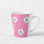 Floral patroon Roze douanenaam Latte Mok (Rechts)