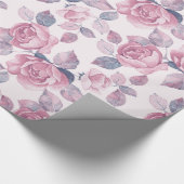 Floral patroon.  rozen cadeaupapier (Hoek)