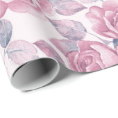 Floral patroon.  rozen cadeaupapier (Rol Hoek)