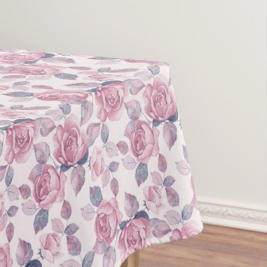 Floral patroon. rozen tafelkleed (Voorbeeld)
