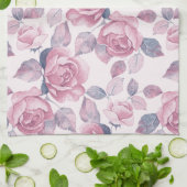 Floral patroon.  rozen theedoek (Gevouwen)