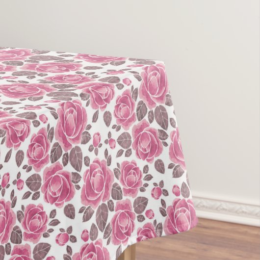 Floral patroon. rozen van de waterverf /52 tafelkleed (Voorbeeld)