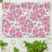 Floral patroon. rozen van de waterverf /52 theedoek (Gevouwen)