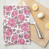 Floral patroon. rozen van de waterverf /52 theedoek (Quarter Fold)