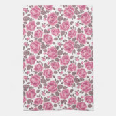 Floral patroon. rozen van de waterverf /52 theedoek (Verticaal)