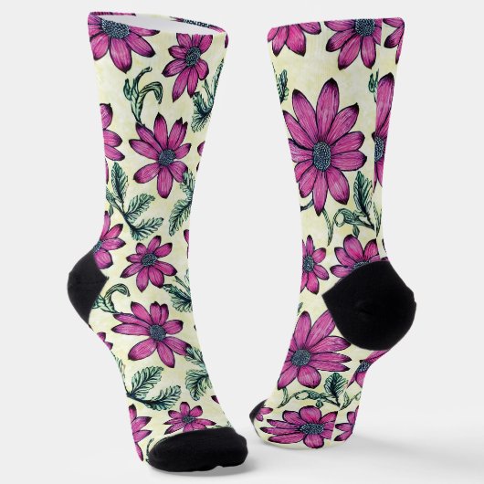 Floral patroon sokken (Gebogen)