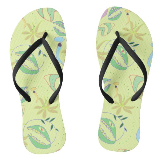 Floral patroon teenslippers (Voetbed)