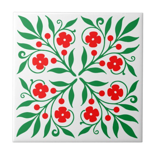Floral patroon tegeltje (Voorkant)