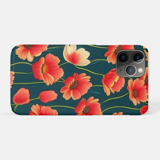 floral patroon telefoon Case-Mate iPhone case (Achterkant (horizontaal))