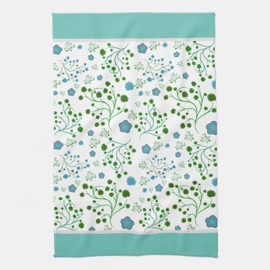 Floral patroon theedoek (Verticaal)
