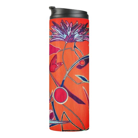 Floral patroon thermosbeker (Geroteerd rechts)