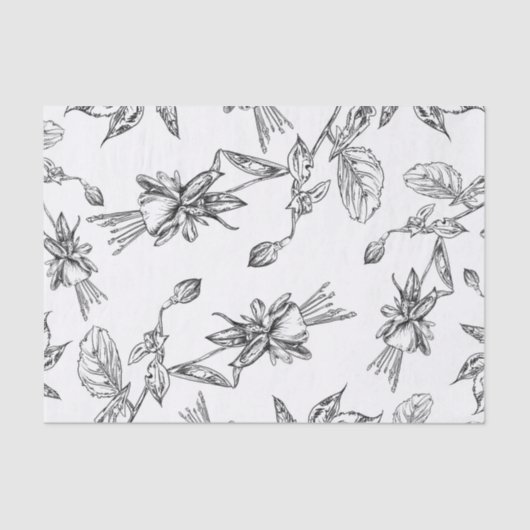 Floral Patroon Tissue Paper Tissuepapier (Voorkant)