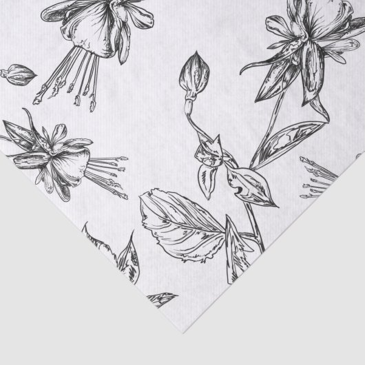 Floral Patroon Tissue Paper Tissuepapier (Detail)