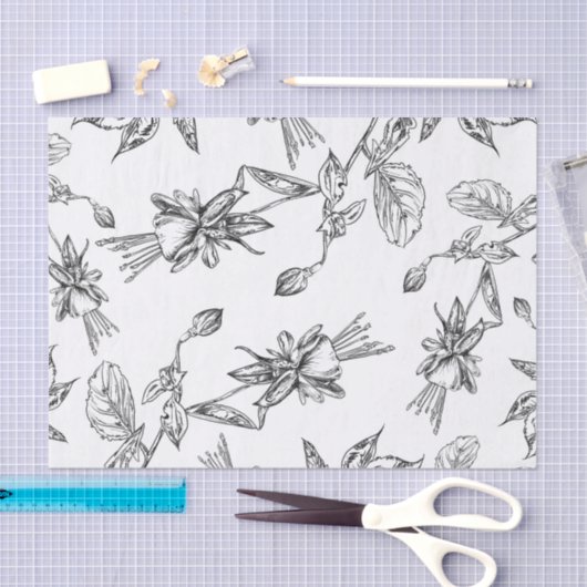 Floral Patroon Tissue Paper Tissuepapier (Craft)