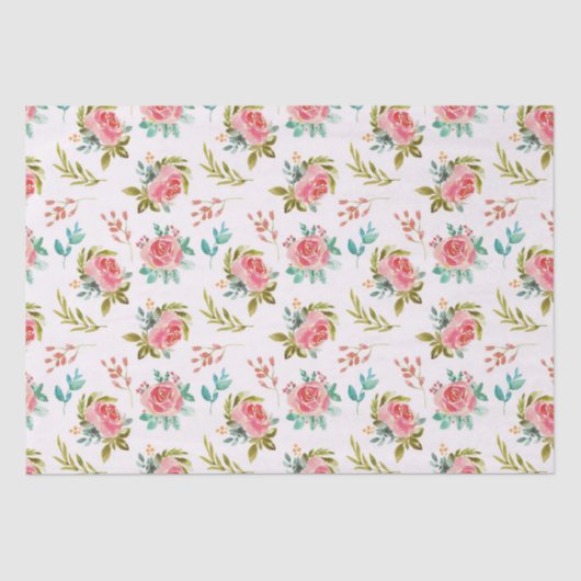 Floral patroon tissuepapier (Voorkant)