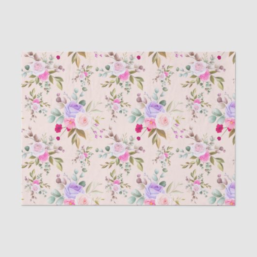 Floral patroon tissuepapier (Voorkant)