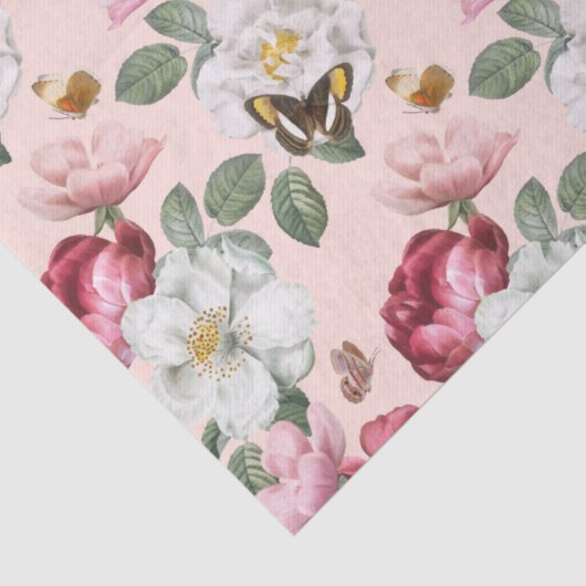 Floral patroon tissuepapier (Detail)