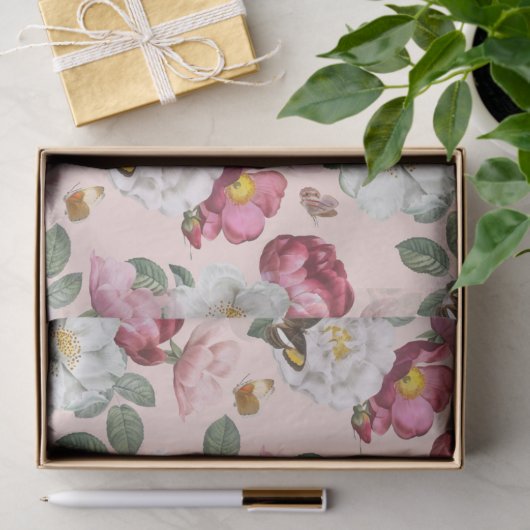 Floral patroon tissuepapier (Geschenk)