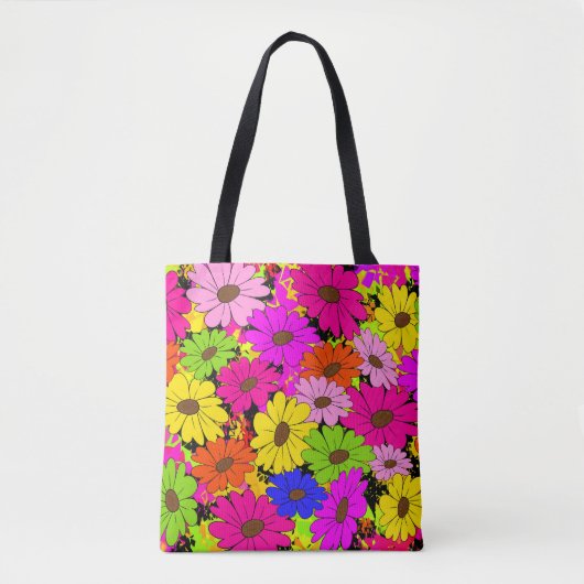 Floral patroon tote bag (Voorkant)