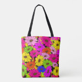 Floral patroon tote bag (Achterkant)