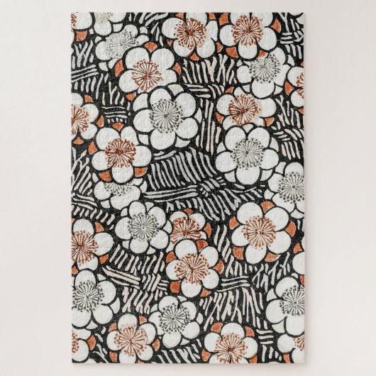 Floral-patroon van Bijutsu Sekai Watanabe Seitei Legpuzzel (Verticaal)