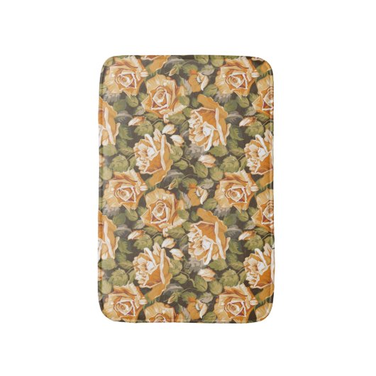  Floral patroon van gele rozen Badmat (Voorkant Verticaal)