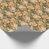  Floral patroon van gele rozen Cadeaupapier (Hoek)