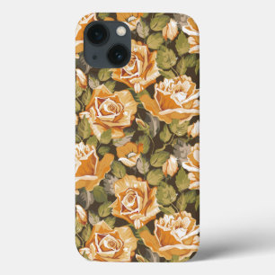 Floral patroon van gele rozen Case-Mate iPhone Case