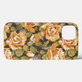 Floral patroon van gele rozen Case-Mate iPhone Case (Achterkant (horizontaal))