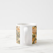  Floral patroon van gele rozen Espresso Kop (Achterkant)