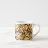  Floral patroon van gele rozen Espresso Kop (Rechts)